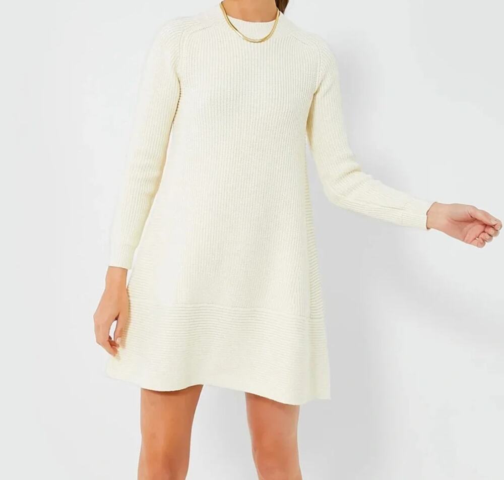 Pomander Place Tuckernuck Ainsley Knit Dress in Cream Size Large